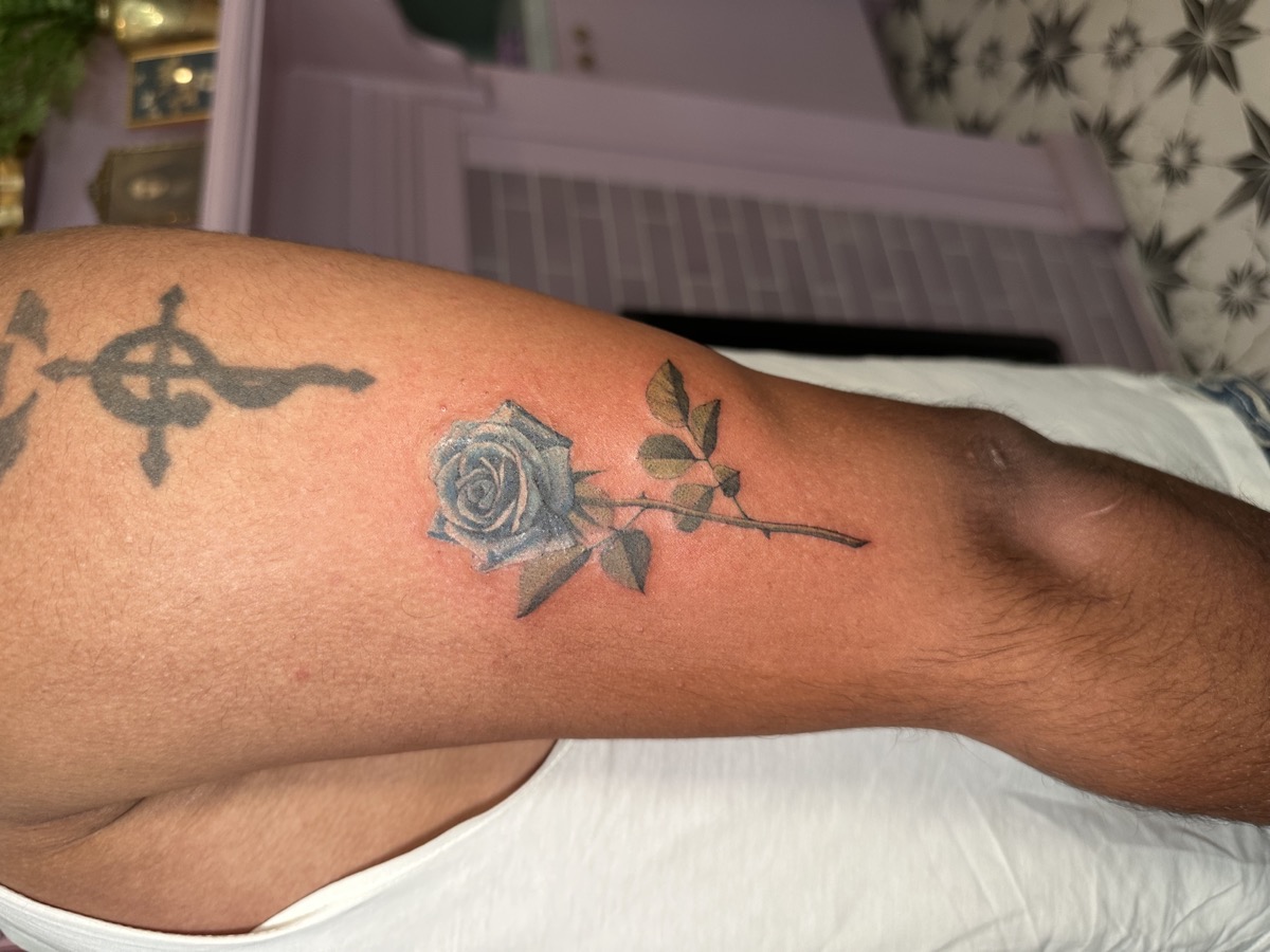 Blue Rose tattoo