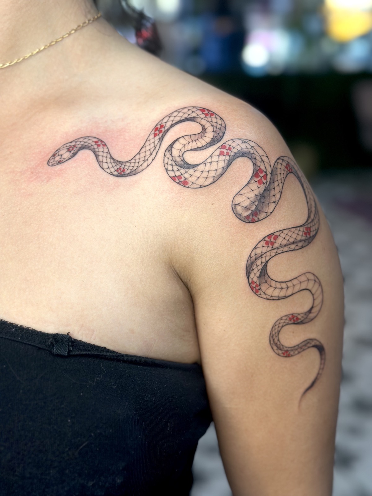 Shoulder Snake tattoo