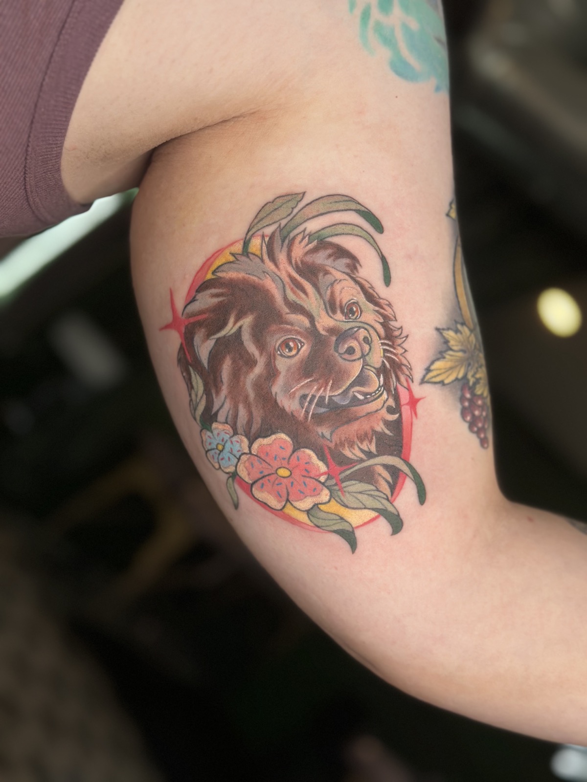 Neo Trad Chow Chow tattoo