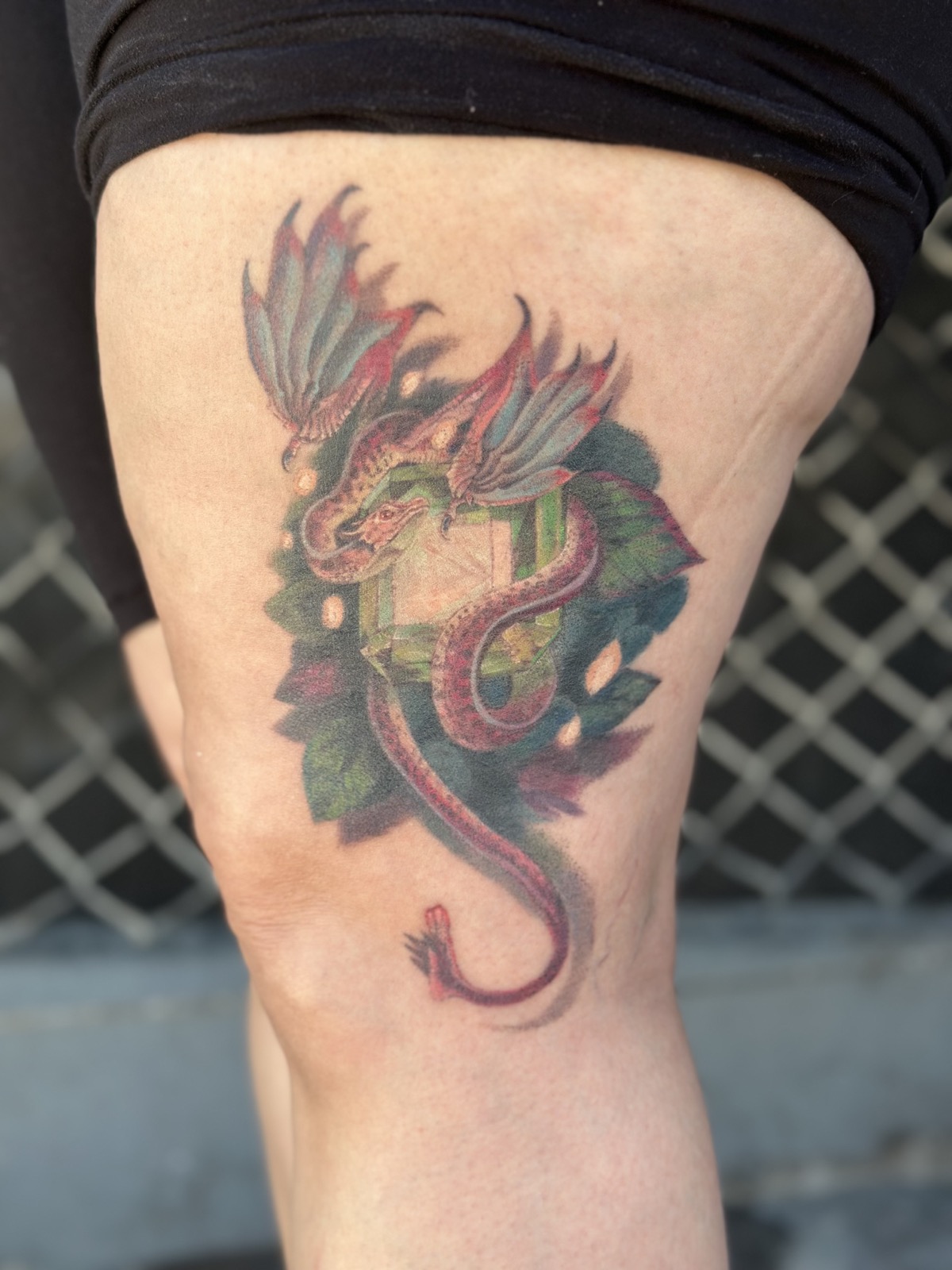 Dragon & Gemstone tattoo