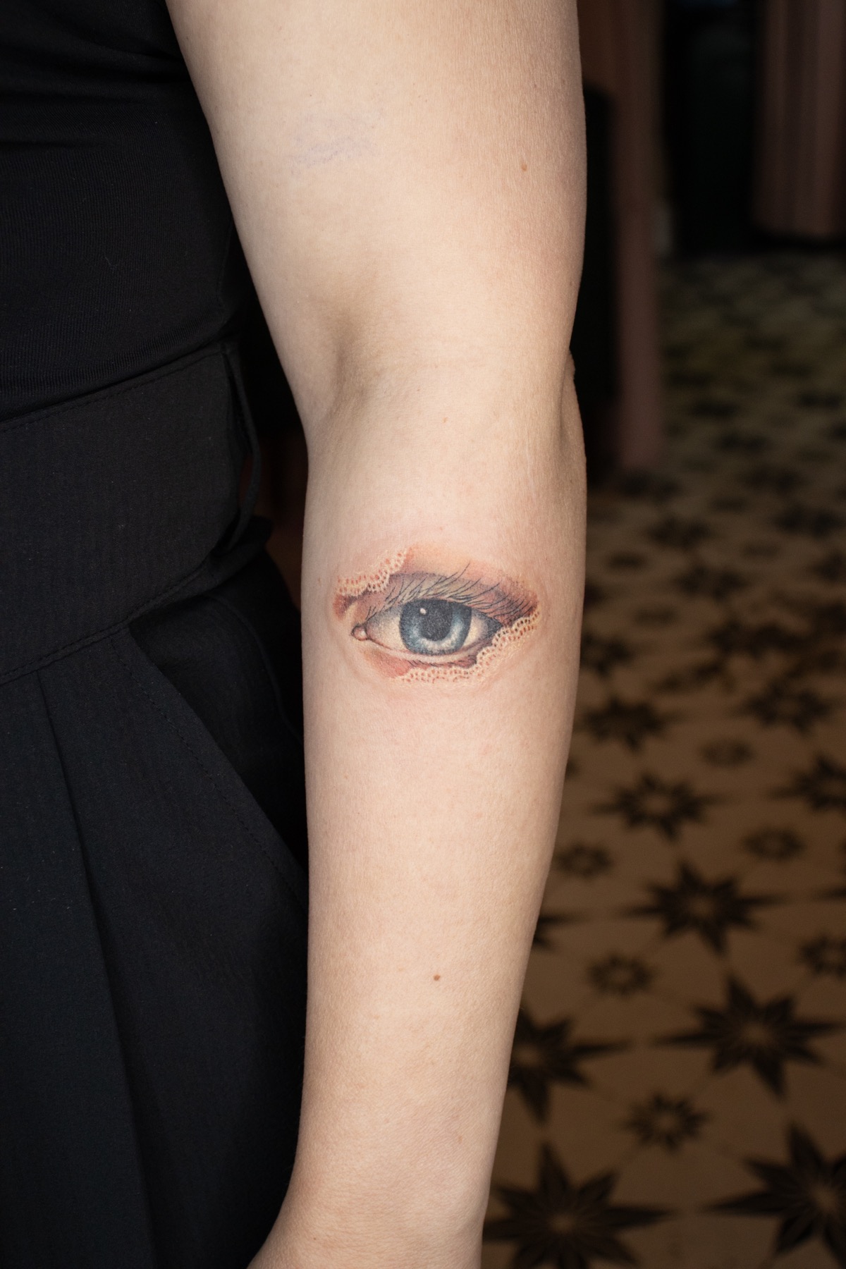 Eye in Lace tattoo