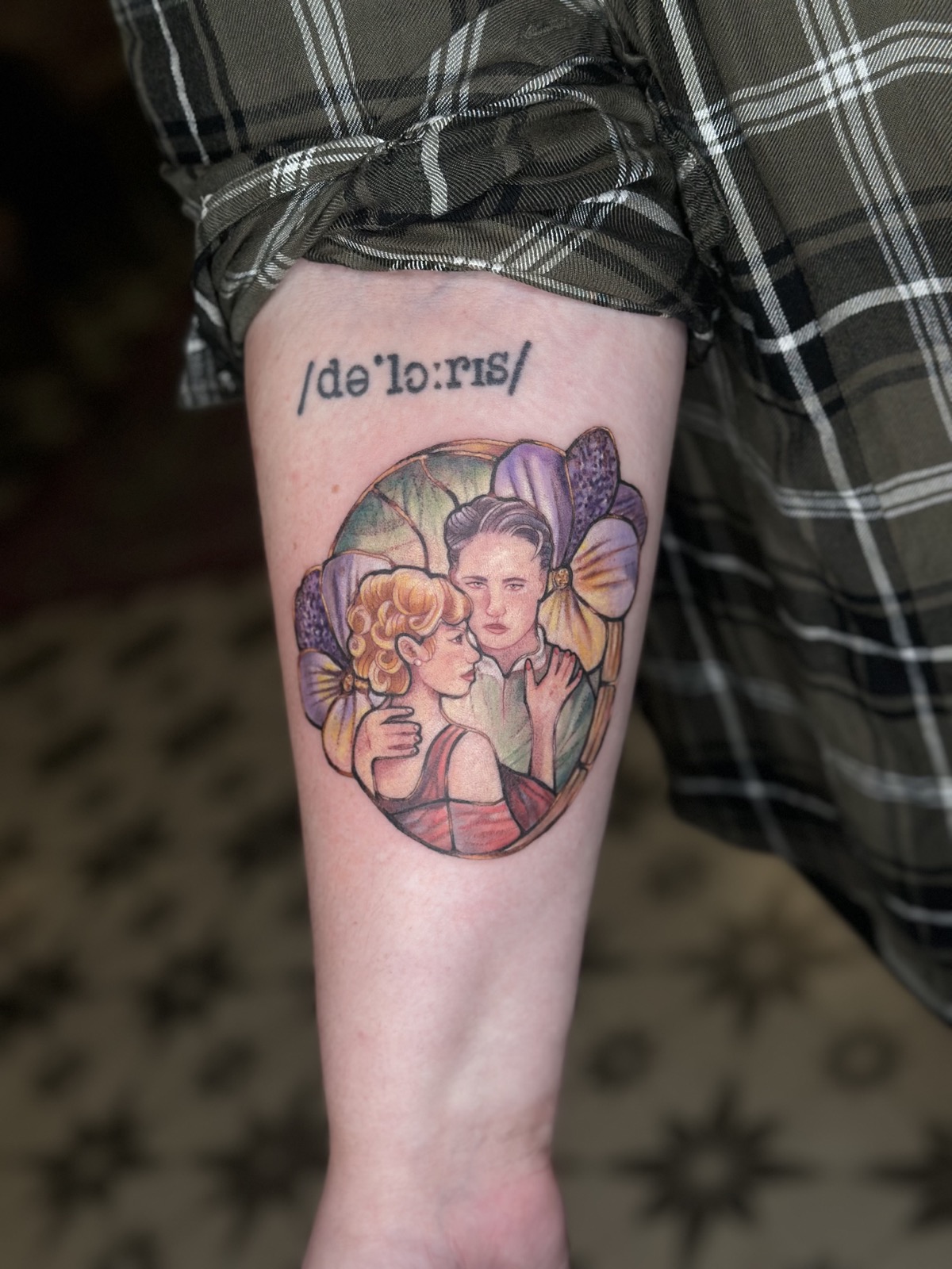 Stained Glass Portrait tattoo