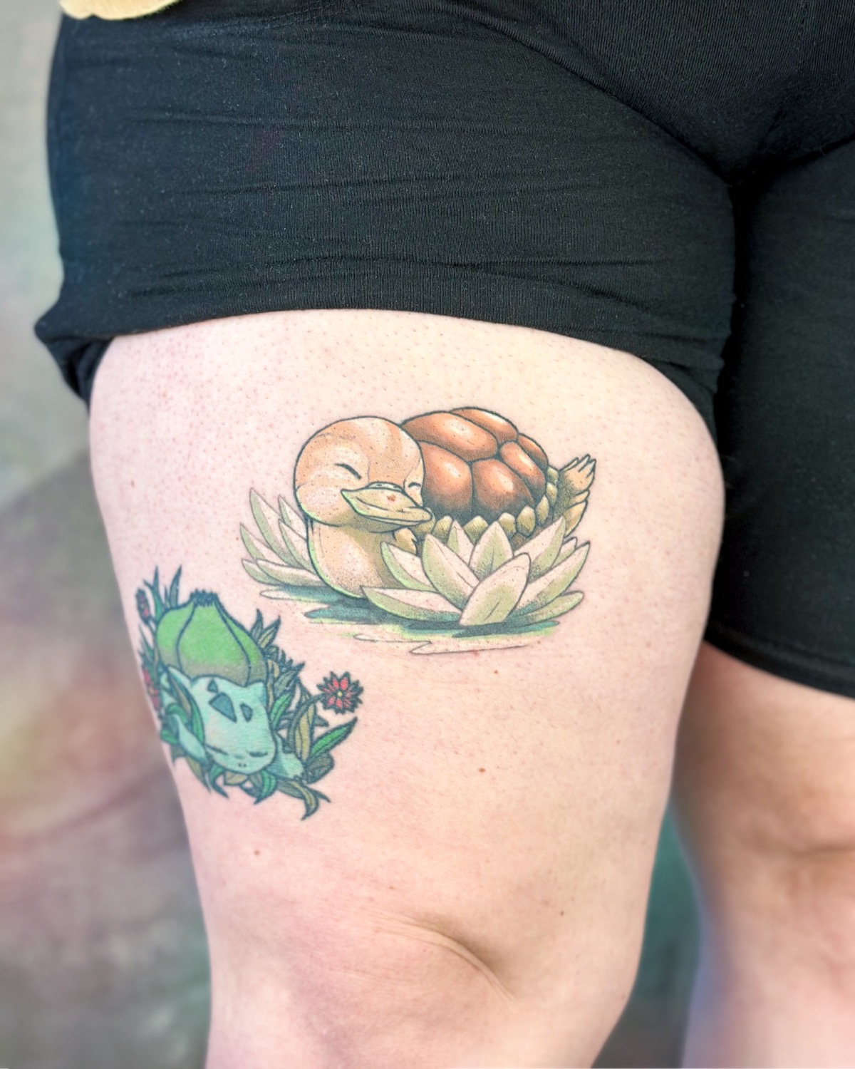 Turtle & Duckling tattoo